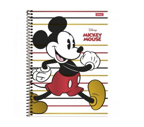 Caderno Espiral 1/4 Mickey Vintage 80 Folhas Sortido Foroni 3368830