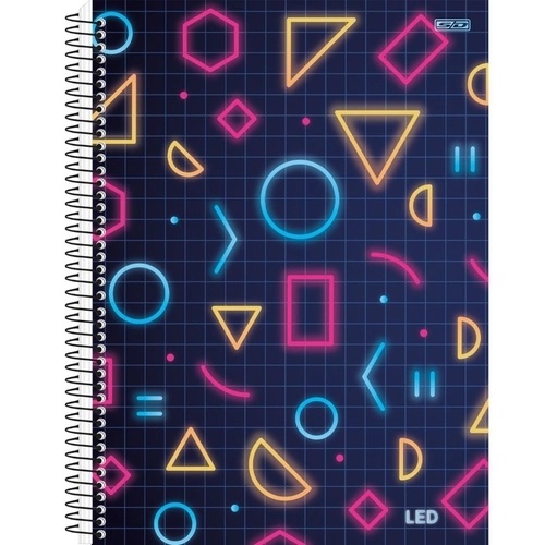 Caderno Espiral Capa Dura Universitário 1 Matéria Led 80Fls São Domingos 233050
