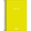 Caderno Espiral Capa Plástica 1/4 Neon Verde Limão 80 Fls Tilibra 315681