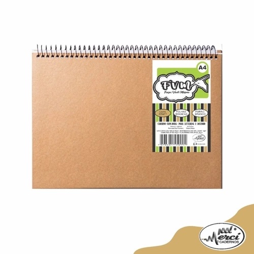 Caderno Faça Você Mesmo Kraft C/ Folhas Brancas 40Fls - Merci