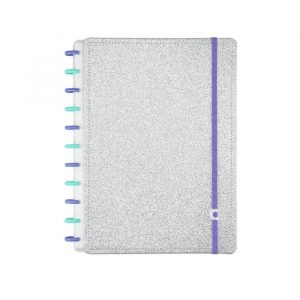Caderno Inteligente Grande Lets Glitter Silver 2.0 80 Folhas CIMD4146