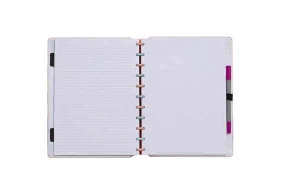 Caderno Inteligente Grande Special Edition Arco-Íris Pastel Linhas Brancas 140 Folhas CIGDP4006