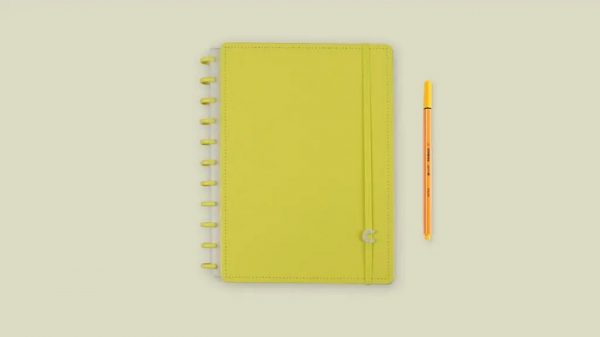 Caderno Inteligente Médio Amarelo Pastel 80 Folhas CIMD3088