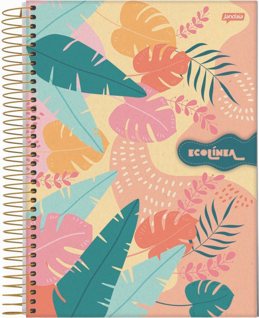 Caderno Universitario 10×1 Ecolinea 160 Folhas Jandaia Papelaria Criativa 4220