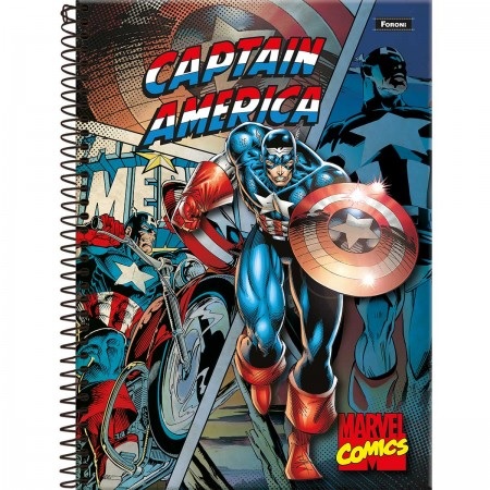 Caderno Universitário 1 Matéria Marvel Comics 80Fls Foroni 3368407