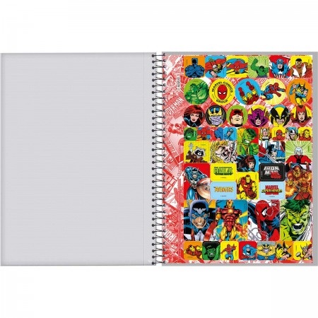 Caderno Universitário 1 Matéria Marvel Comics 80Fls Foroni 3368407