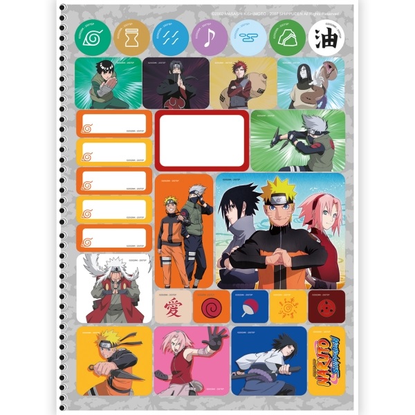 Caderno Naruto Shippuden Desenho e Cartografia Naruto Sasuke - Ri