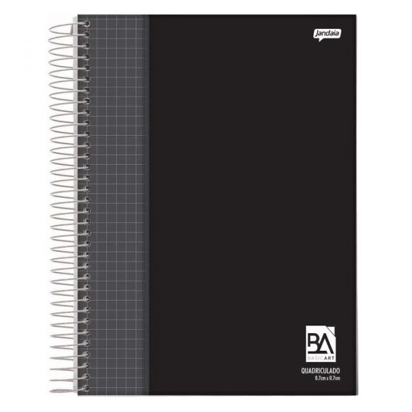 Caderno Universitário 1 Matéria Quadriculado 7x7mm Basic Art Sortidos 96 Folhas Jandaia 5953677