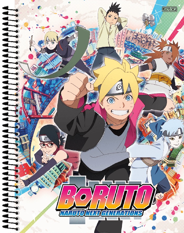 Pequeno Boruto e Naruto para colorir