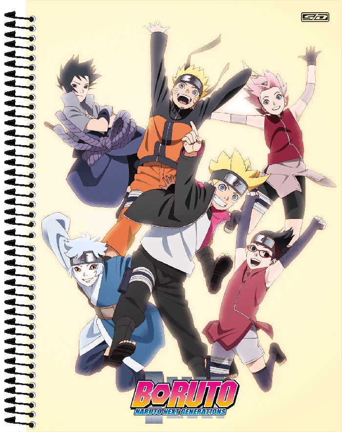 Caderno Brochura 1/4 (pequeno) Capa Dura 80 Fls Naruto São Domingos na  Papelaria Art Nova