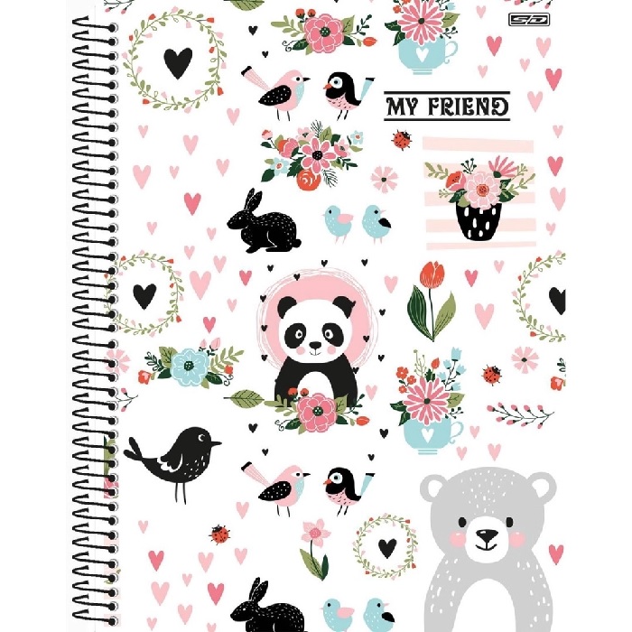 Caderno Universitário 10 Matérias My Friend 200Fls São Domingos 233062