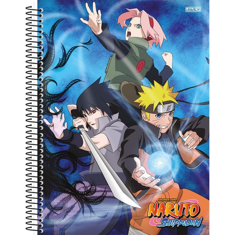 Caderno de Desenho Naruto 275 x 200mm 60 Folhas TILIBRA - Valpel Super  Papelaria