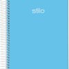 Caderno Universitário 15 Matérias Stilo Azul Pastel 240Fls Jandaia 6884177