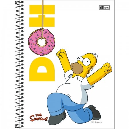 Caderno Universitário 16 Matérias The Simpsons 256Fls Tilibra 340430