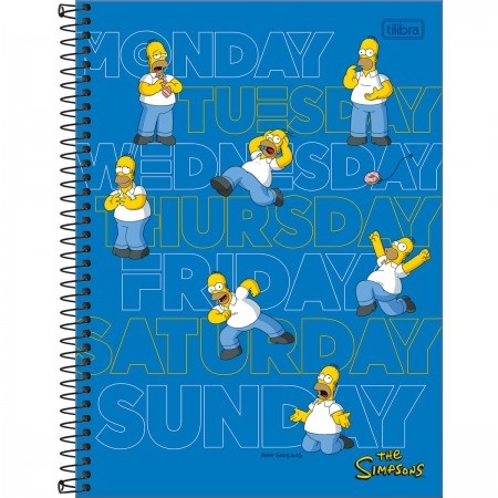 Caderno Universitário 16 Matérias The Simpsons 256Fls Tilibra 340430