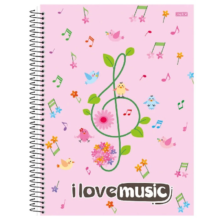 Caderno Universitário Música Capa Dura 80Fls São Domingos 233223