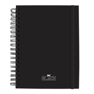 Caderno Universitário Smart All Black Preto 10 Matérias 80 Folhas Dac 3643