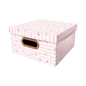 Caixa Organizadora Box Grande Baixa Pequenos Astros Rosa Dello 2329.01.0005