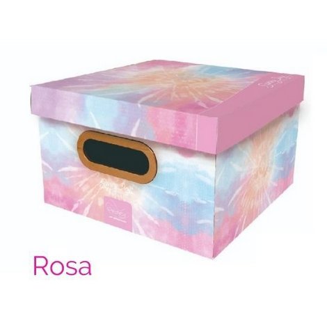 Caixa Organizadora Grande Sunny Day Rosa Dello 35x35x16 2221 - Papelaria  Criativa