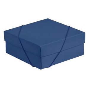 Caixa Presente Quadrada Pequena c/ Elásico Flexivel Azul Up Box 133