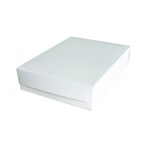 Caixa Presente Retangular Flexível Kraft Branco Pequena C/10 Unidades Cristina P820