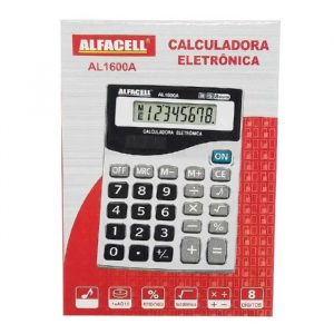 Calculadora Alfacell 8 Dígitos Eletrônica AL1600A