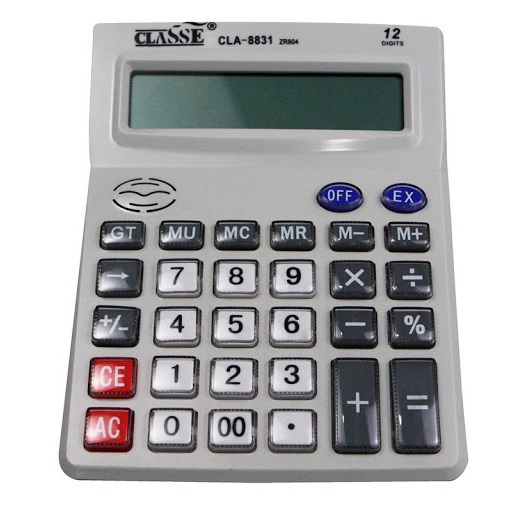 CALCULADORA CLASSE CLA8831 18,4X14X3,6CM 12DIG