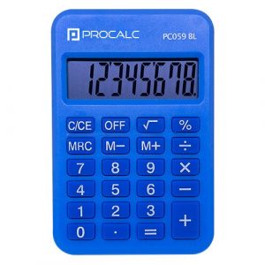 Calculadora de Bolso Procalc Azul 8 Digitos PC059BL