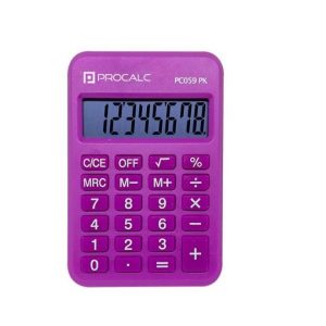 Calculadora de Bolso Procalc Pink 8 Digitos PC059PK