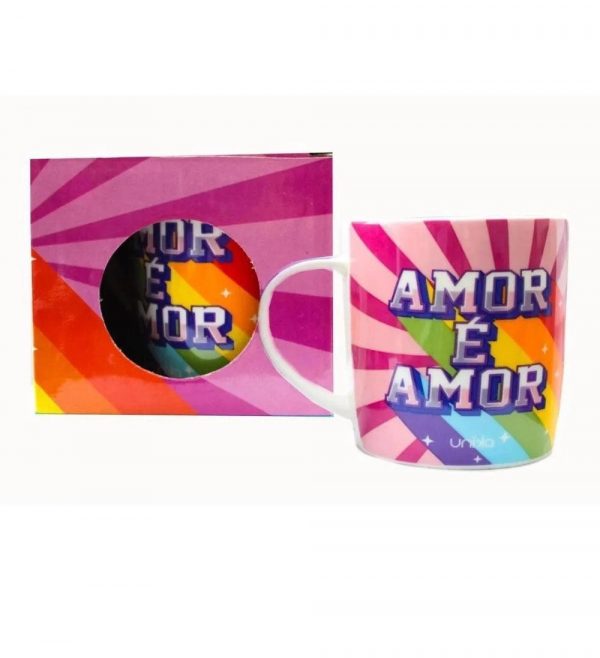 Caneca De Cerâmica LGBT Amor é Amor 390ml - Unika 232
