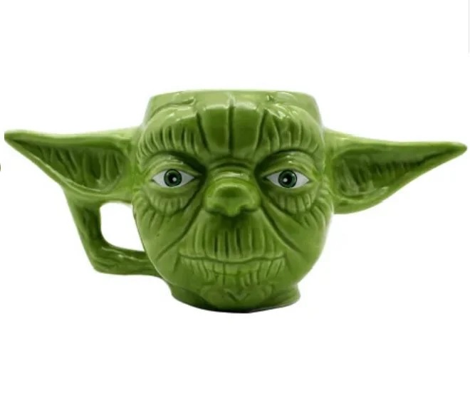 Caneca Porcelana 3D Star Wars Mestre Yoda 400ml Zona Criativa 10023517