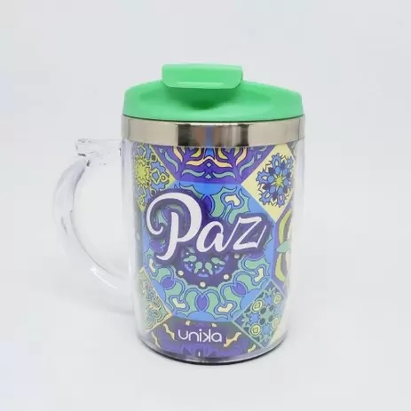 Caneca Viagem Com Tampa Paz 350ml - Unika 383
