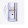 Caneca zona Criativa Vidro Eletrostática Amor e Cerveja 450ml 10024426