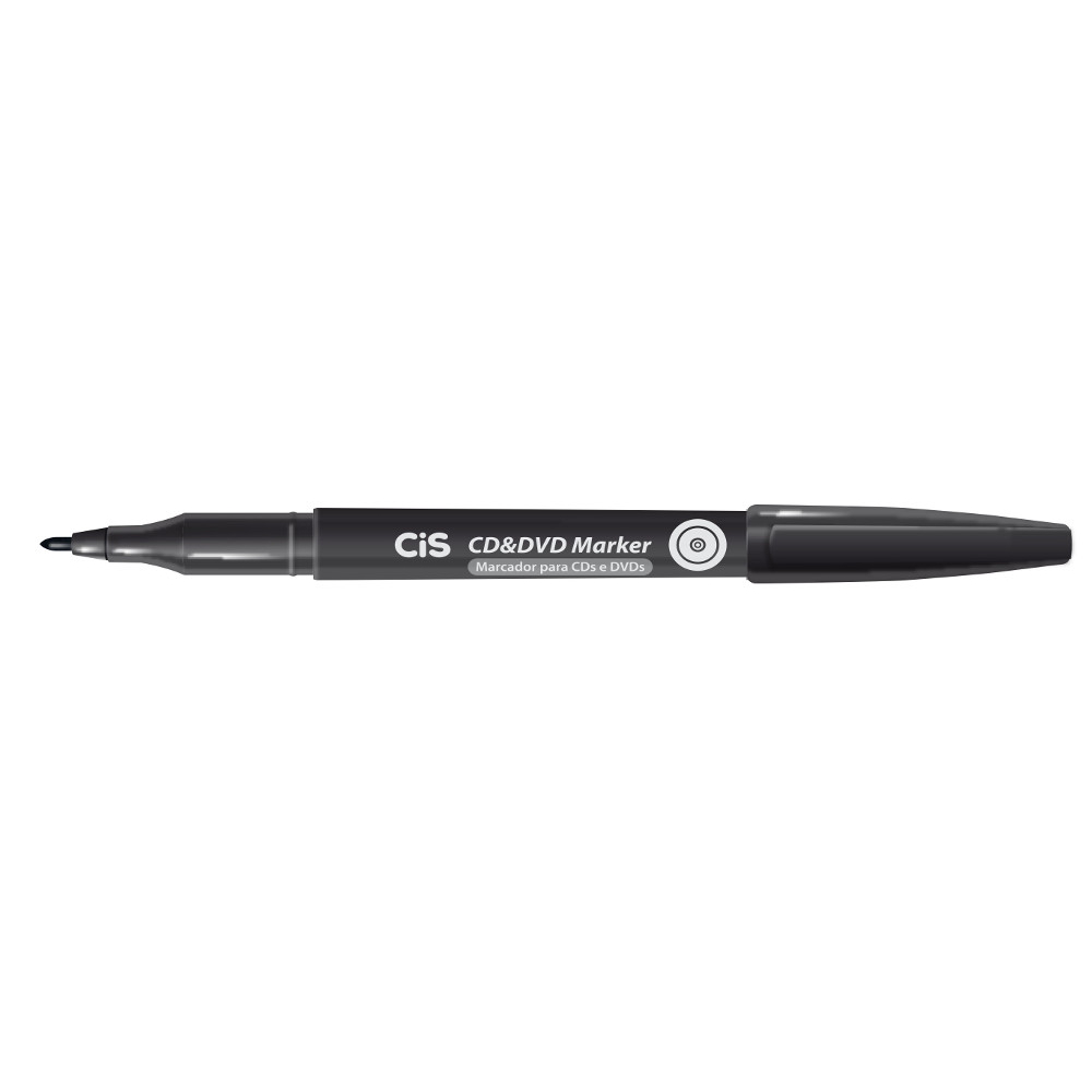 CANETA CD DVD CIS 1.0 PRETO MARKER CX12 467600