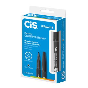 CANETA CD DVD CIS 1.0 PRETO MARKER CX12 467600