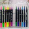 Caneta Chaoran Color Pen Dupla Pincel + Brush 12/24 Cores