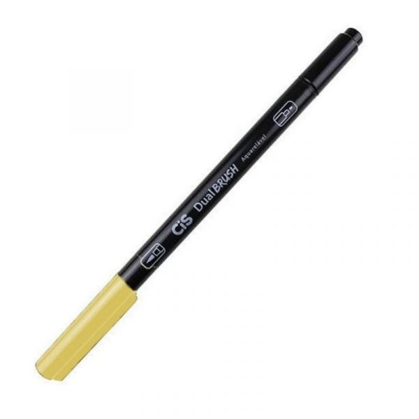 Caneta Cis Dual Brush 2 Pontas Ouro Aquarelável 61