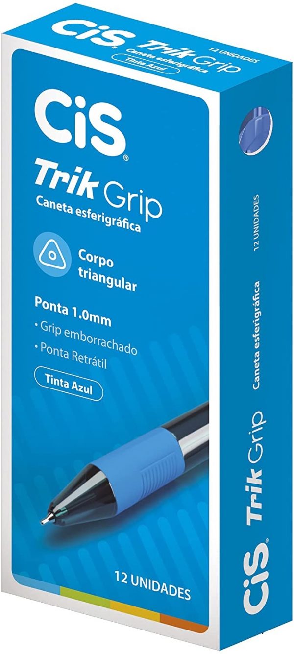 Caneta Cis Esferográfica Trik 1.0 Azul C/12 Unidades 761300