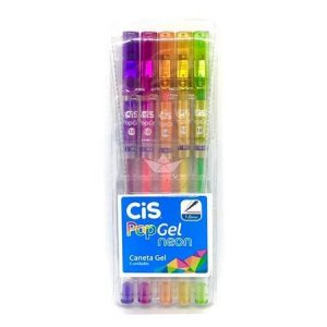Caneta Cis Pop Gel Neon 0.7mm 5 Cores C/5 Unidades