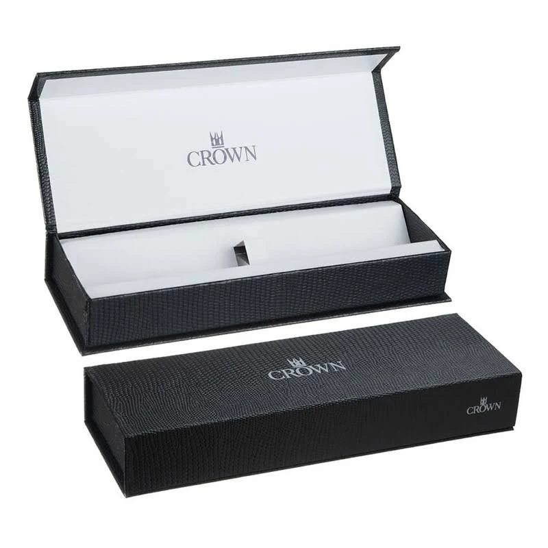 Caneta Crown Personalizada Metal Ebony Tinteiro Fumê EX3800F
