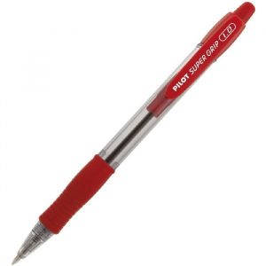 Caneta Esferografica Pilot Super Grip Retratil 1.0 Media Vermelho