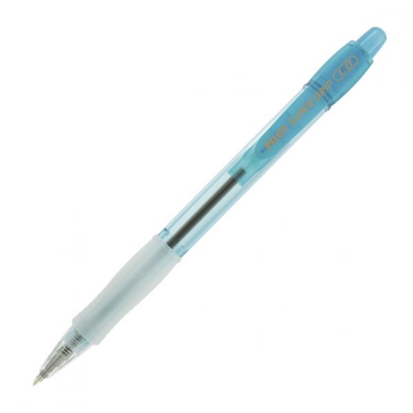 Caneta Esferografica Pilot Super Grip Retratil Color 1.0 Fina Azul Claro