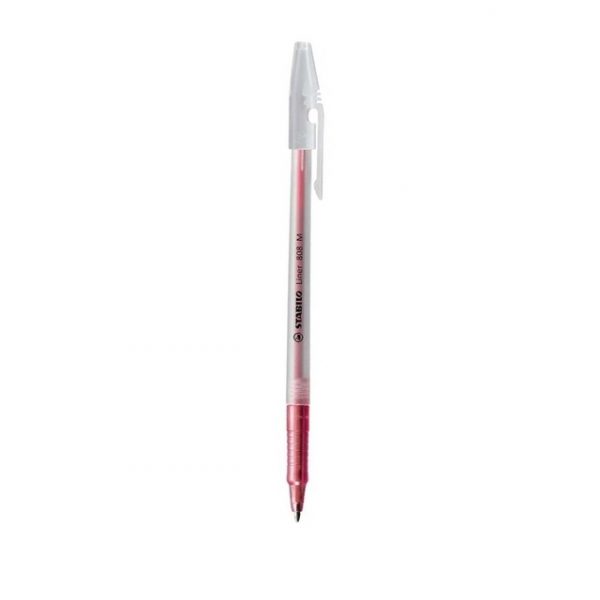 Caneta Esferográfica 0.7mm Stabilo Liner 808M Vermelho