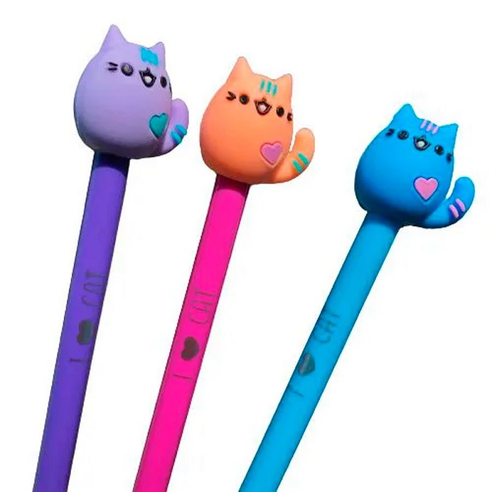 Canetas Esferográficas InnoBeta - Kit 4 Unidades Com Temas De Gatos