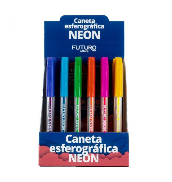 Caneta Esferográfica Futuro 1.0mm Neon Colors Sortidas FO232211