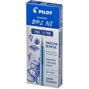 Caneta Esferográfica Pilot Bps 0.7 Fina Azul C/12 Unidades