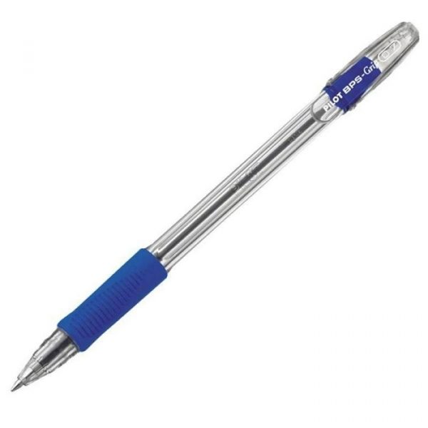 Caneta Esferográfica Pilot Bps Grip 0.7 Fina Azul C/12 Unidades