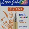 Caneta Esferográfica Pilot Super Grip Retrátil Color 0.7 Fina Laranja