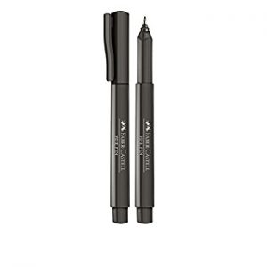 Caneta Faber Castell Fine Pen 0.4 Cinza Escuro FPB/CZZF