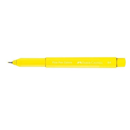 Caneta Faber Castell Fine Pen  Fluor Amarelo - Papelaria Criativa